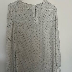 LOFT Sheer Blouse with Black Dots